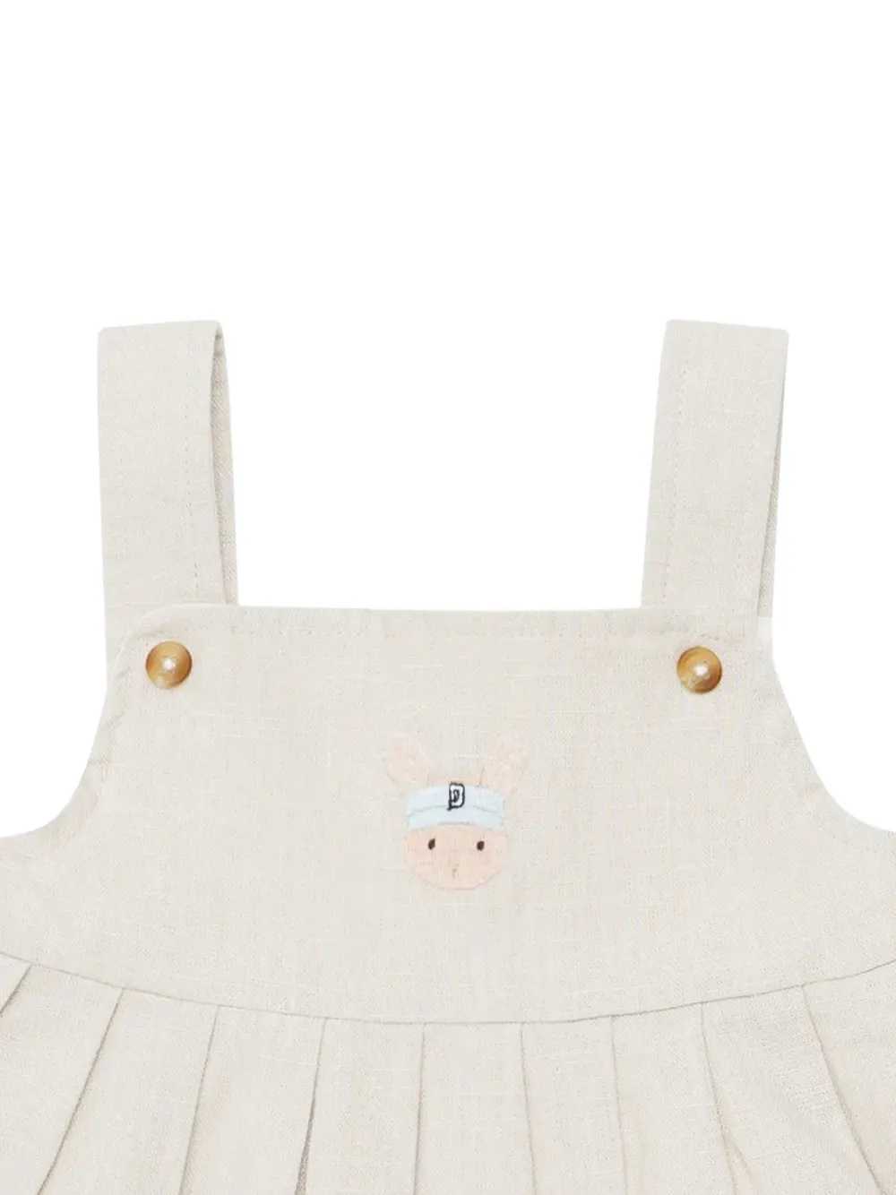 Donsje Harpar Sporty Fluffy Bunny geplooide mini-jurk Beige