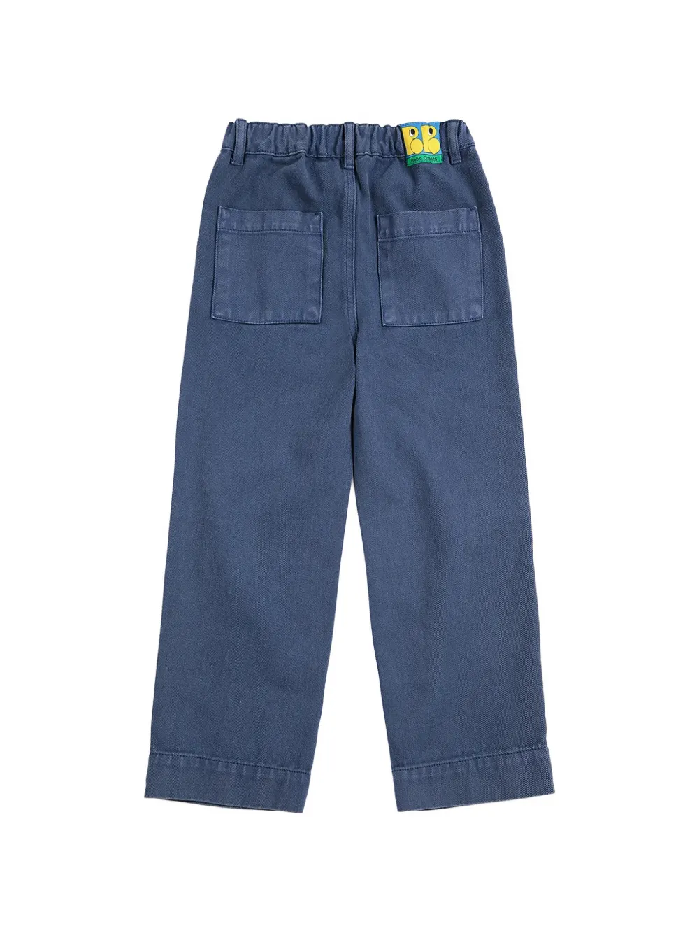 Bobo Choses Mr. Footish broek met knie-patch en grafische print Blauw