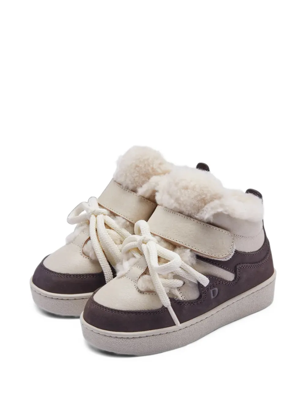 Donsje Sicco shearling-trimmed touch-strap boots - Marrone