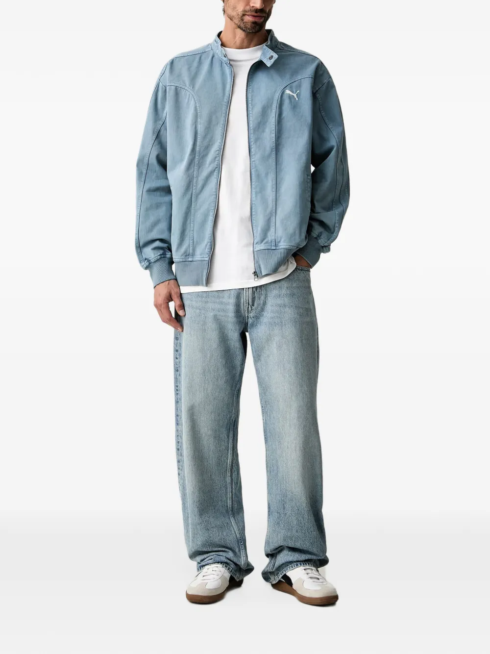 PUMA Future. . Archive relaxed washed twill T7 track jacket Blauw
