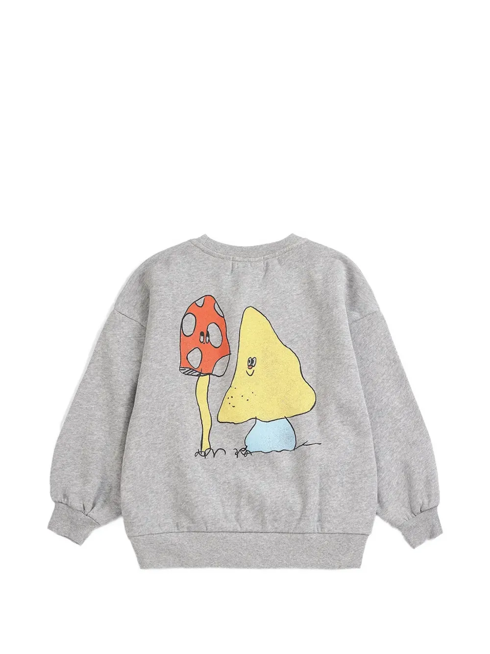 Bobo Choses Mush Monster Duo trui met logo-print en paddenstoel-print Grijs