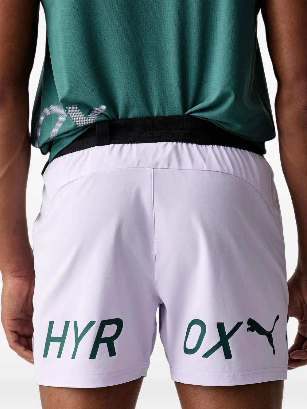 PUMA x Hyrox shorts met logoprint Paars