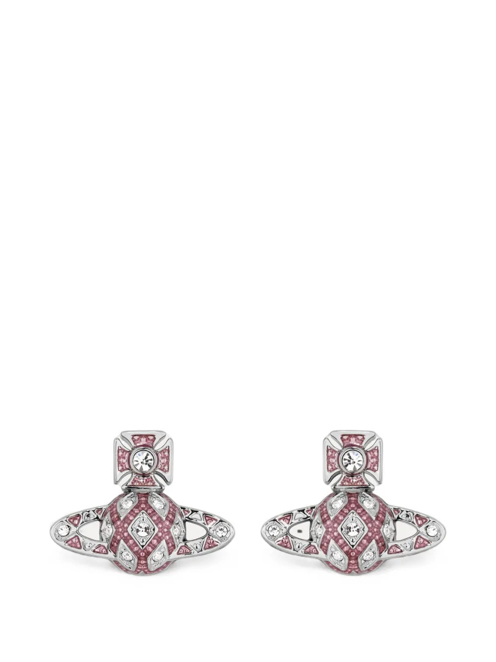 Vivienne Westwood Orb crystal-embellished earrings - Argento