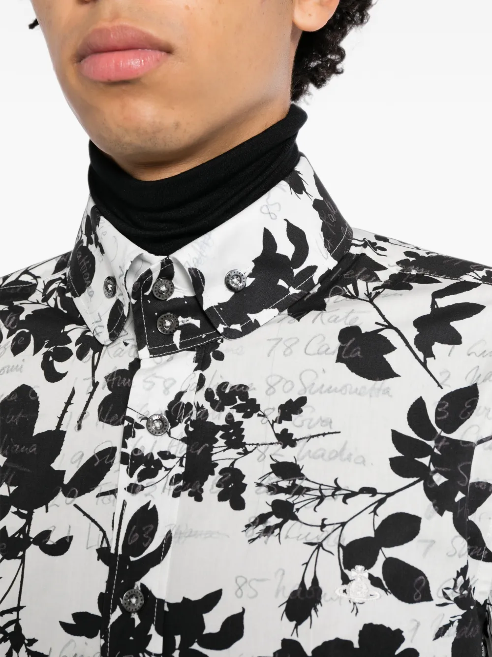 Vivienne Westwood Overhemd met bloemenprint Wit