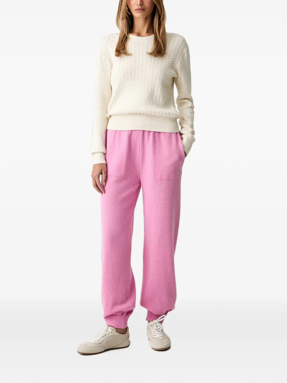 MSGM Trainingsbroek met geborduurd logo Roze