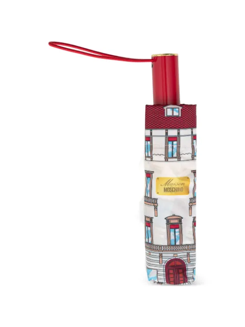 Moschino building-print umbrella
