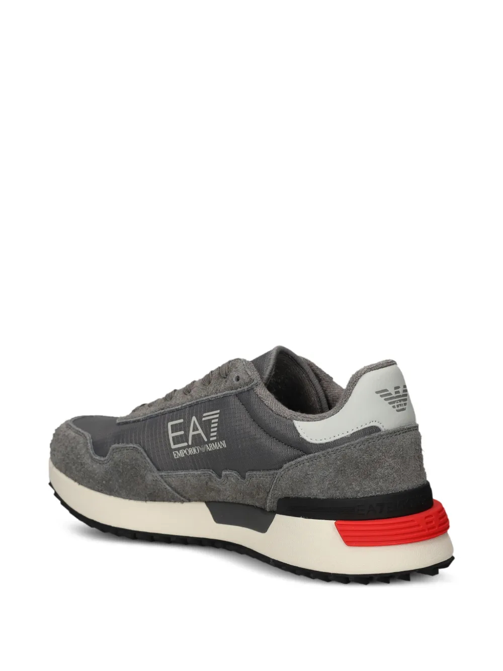 Ea7 Emporio Armani logo-print panelled sneakers Grijs