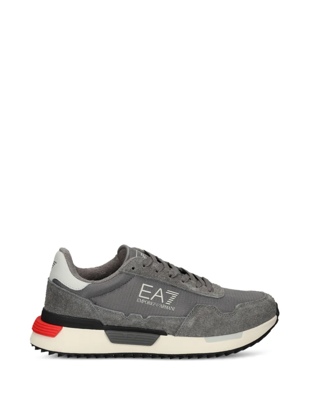 Ea7 Emporio Armani logo-print panelled sneakers Grijs