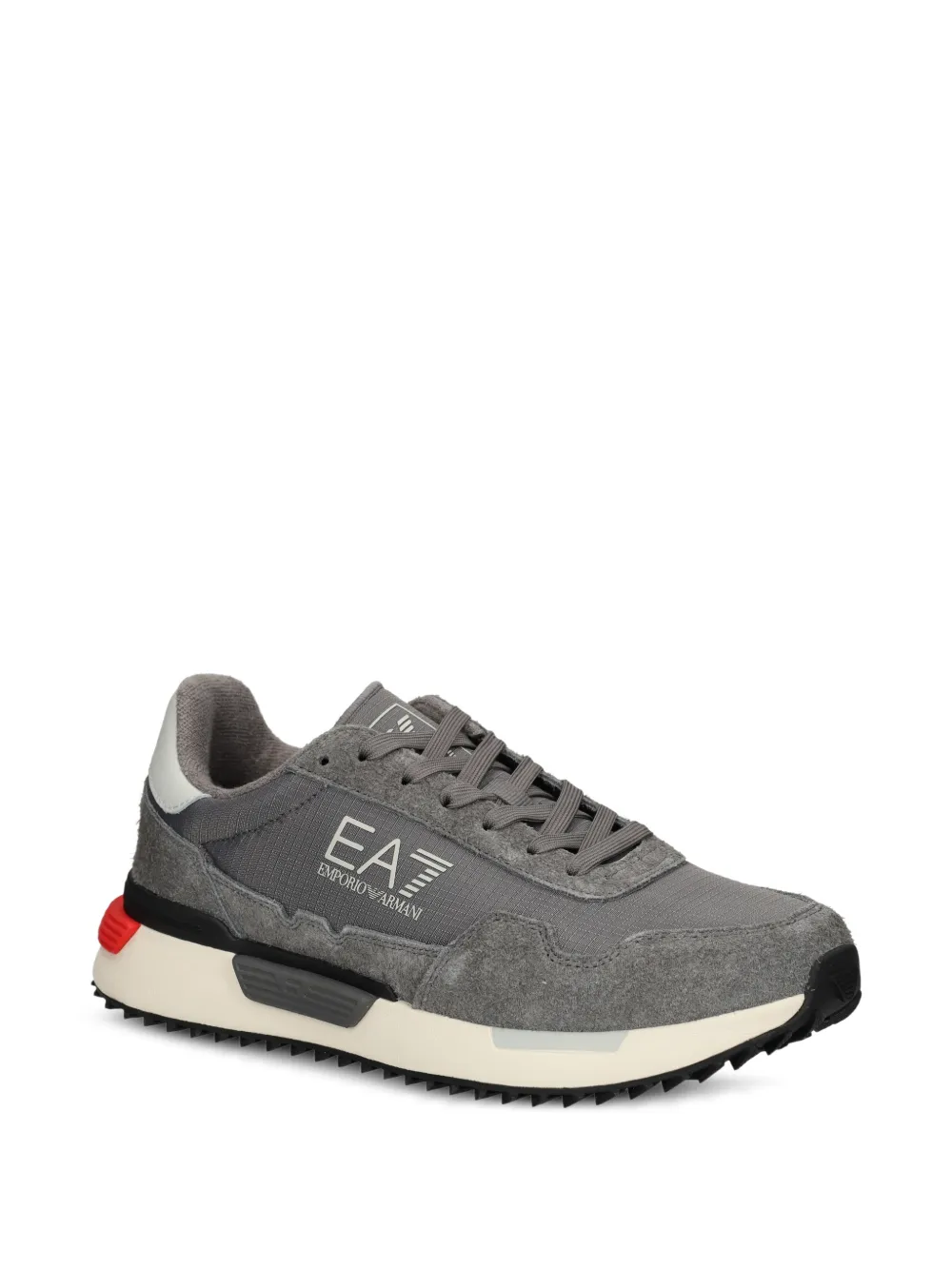 Ea7 Emporio Armani logo-print panelled sneakers Grijs