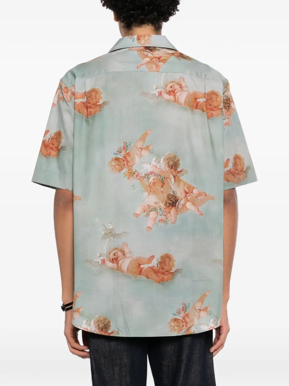 Vivienne Westwood Primavera Cherubs-print shirt Blauw