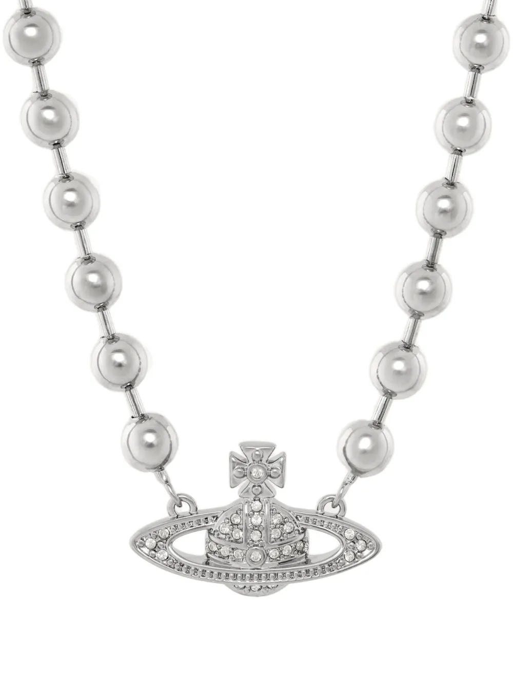 Vivienne Westwood Man. Thames Mini Bas Relief necklace - Argento