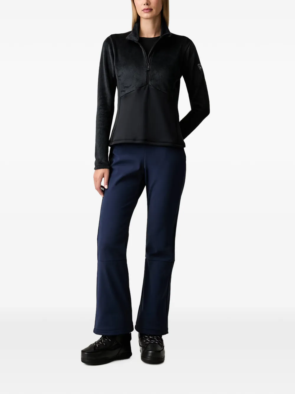 Rossignol Diretta fleece top met halve rits Zwart