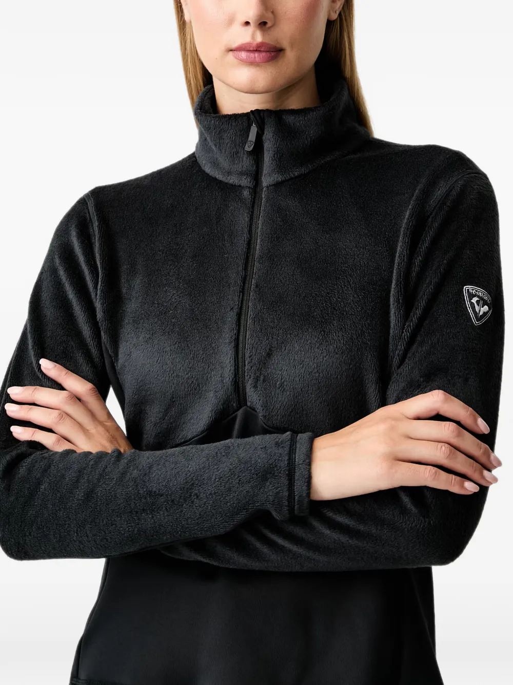 Rossignol Diretta fleece top met halve rits Zwart