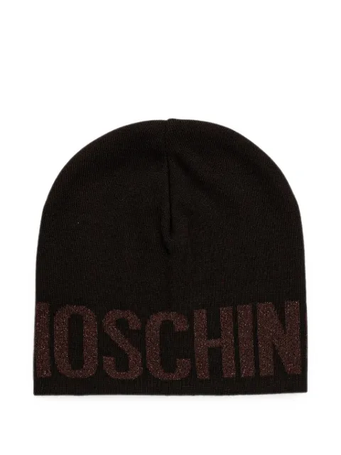 Moschino logo-embellishment beanie hat