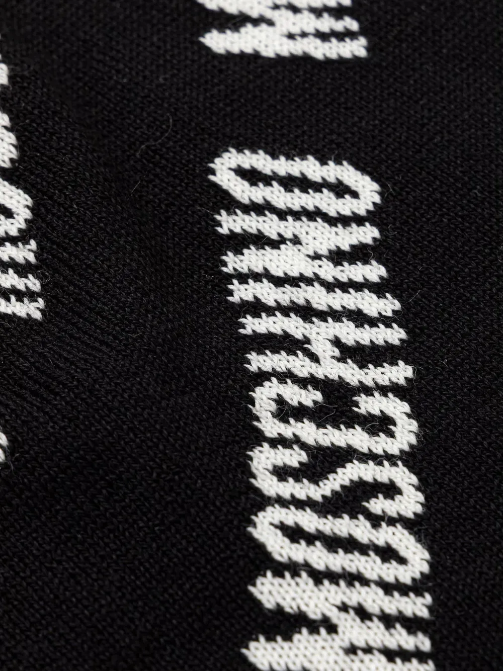 Moschino Intarsia muts met logo Zwart