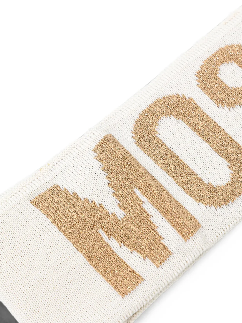 Moschino Haarband verfraaid met logo Beige