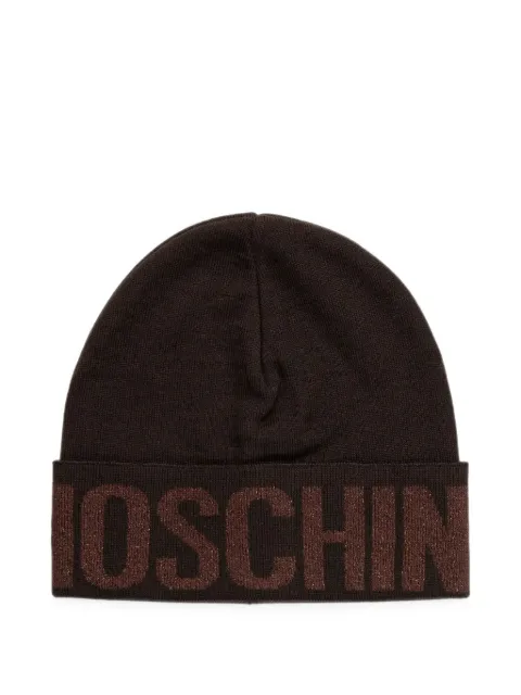 Moschino logo-embellishment beanie hat