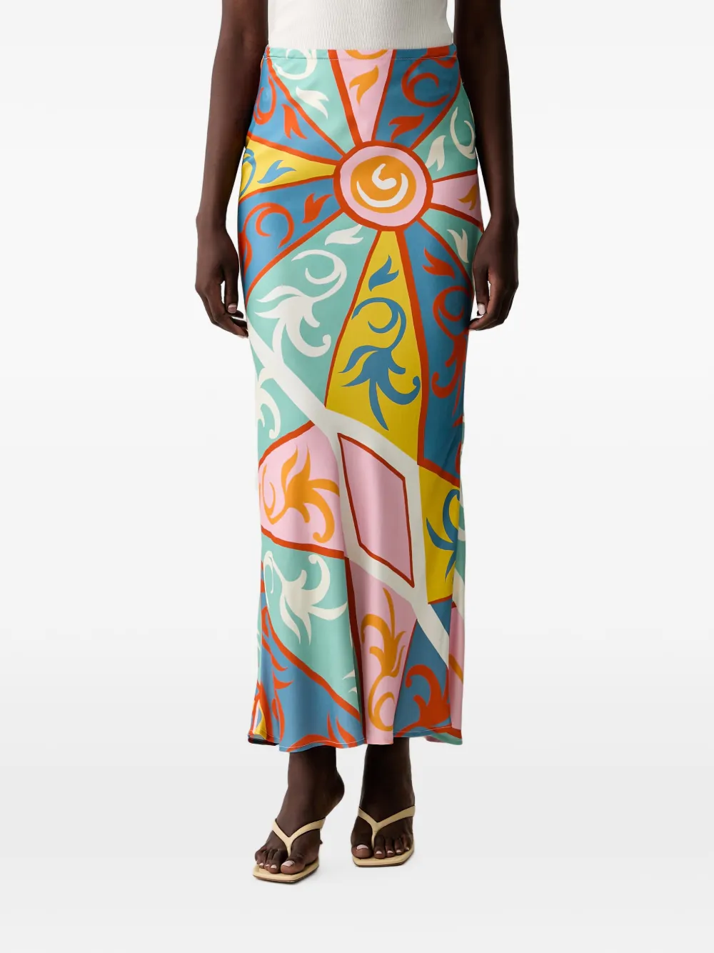 NEVER FULLY DRESSED graphic-print maxi skirt