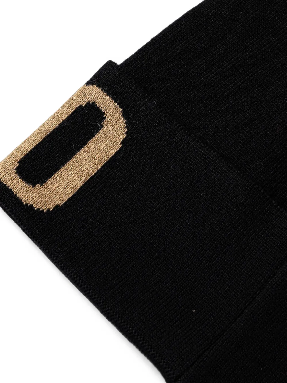 Moschino Gebreide muts met logo-intarsia Zwart