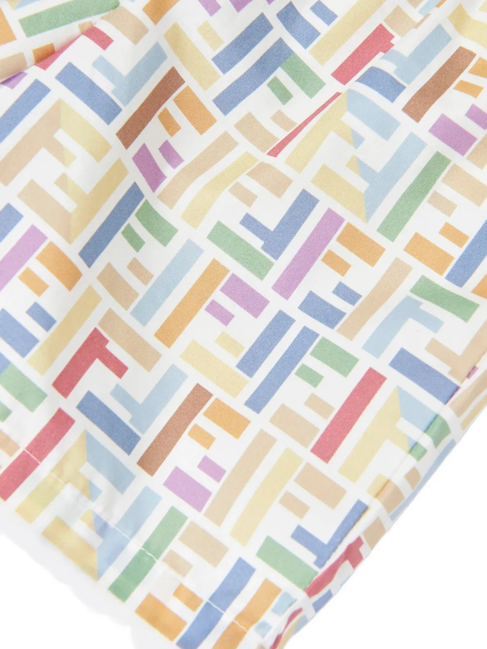 Fendi Kids FF logo-print shorts Wit