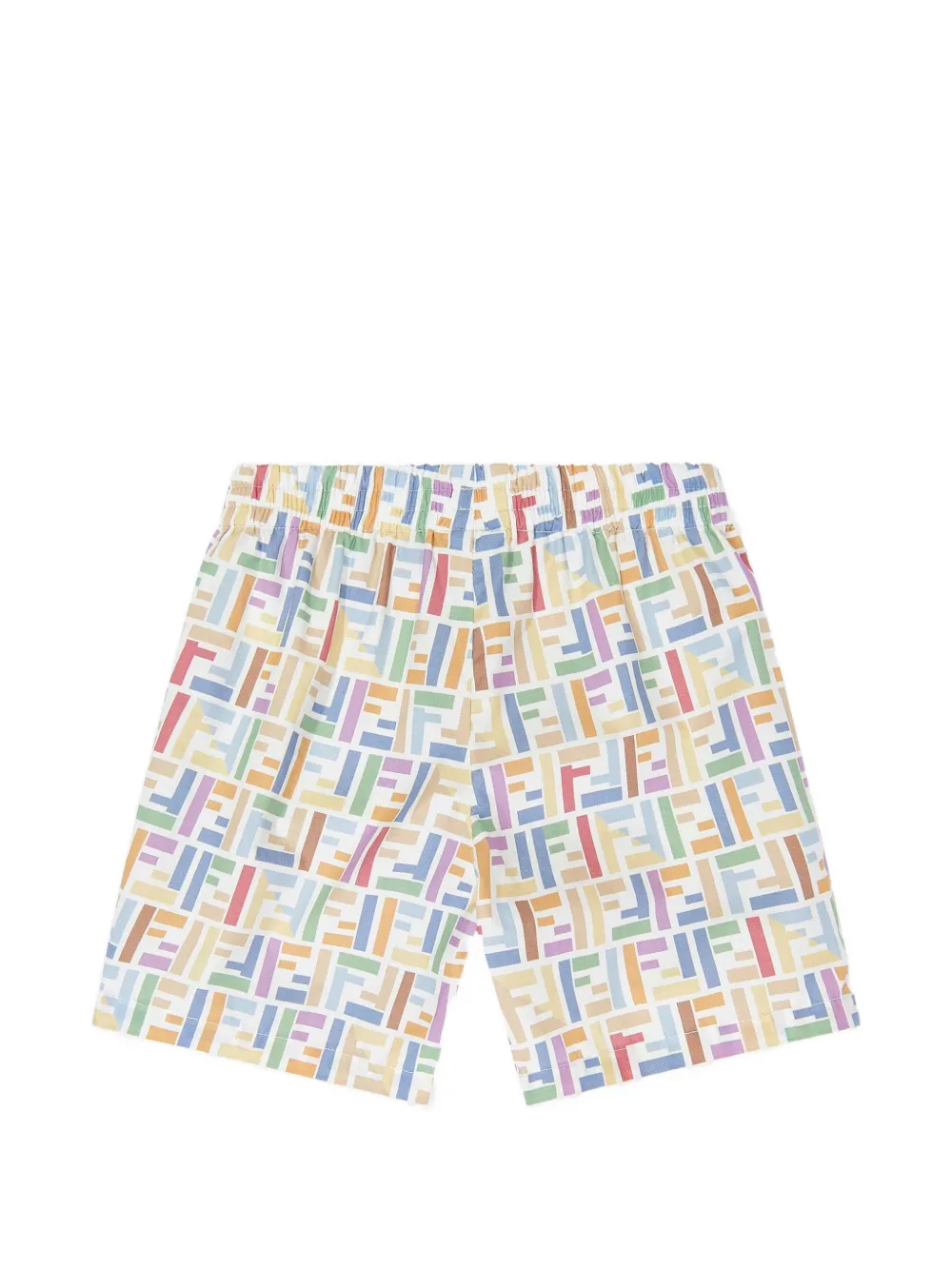 Fendi Kids FF logo-print shorts Wit