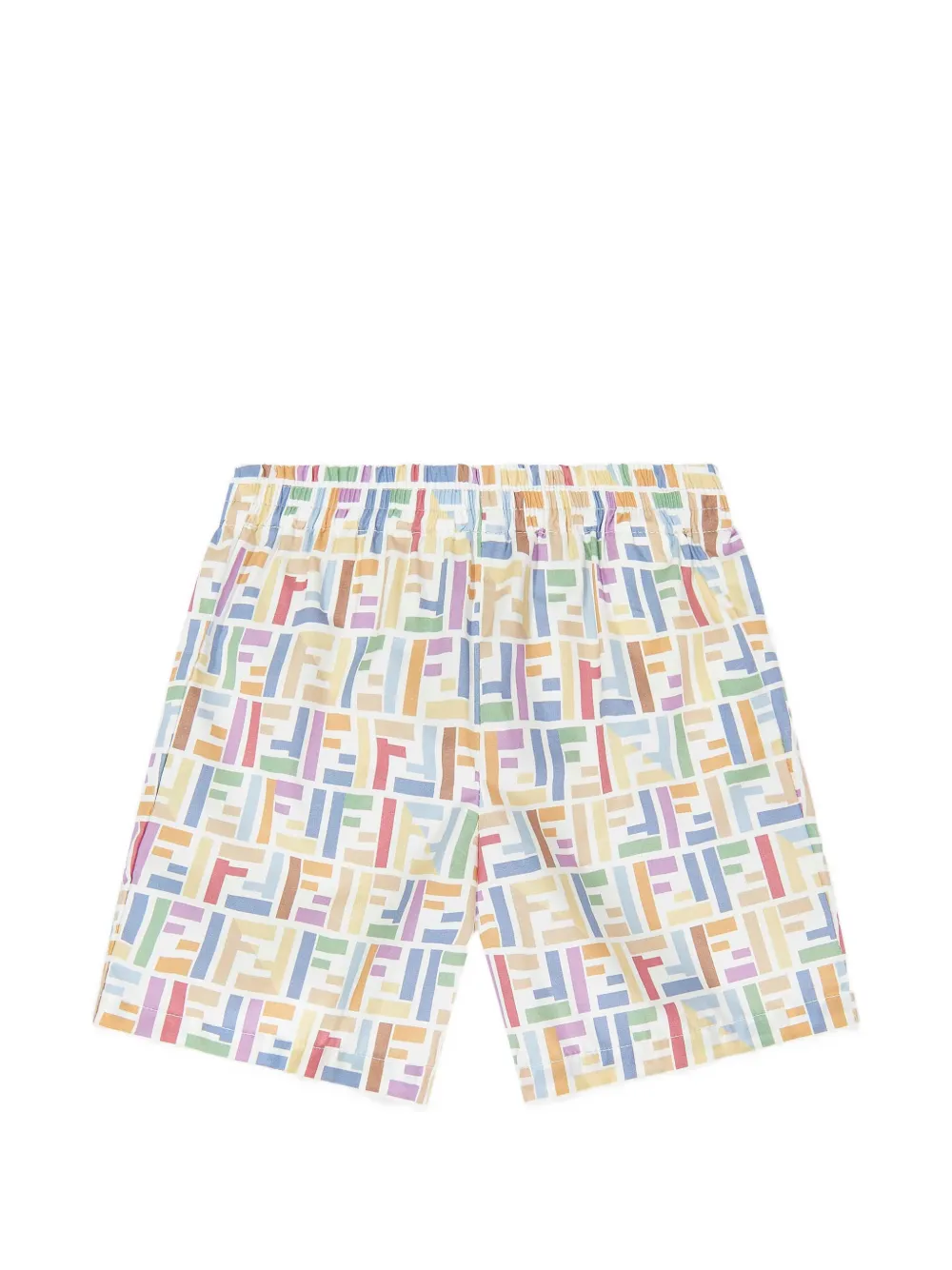 Fendi Kids FF logo-print shorts Wit