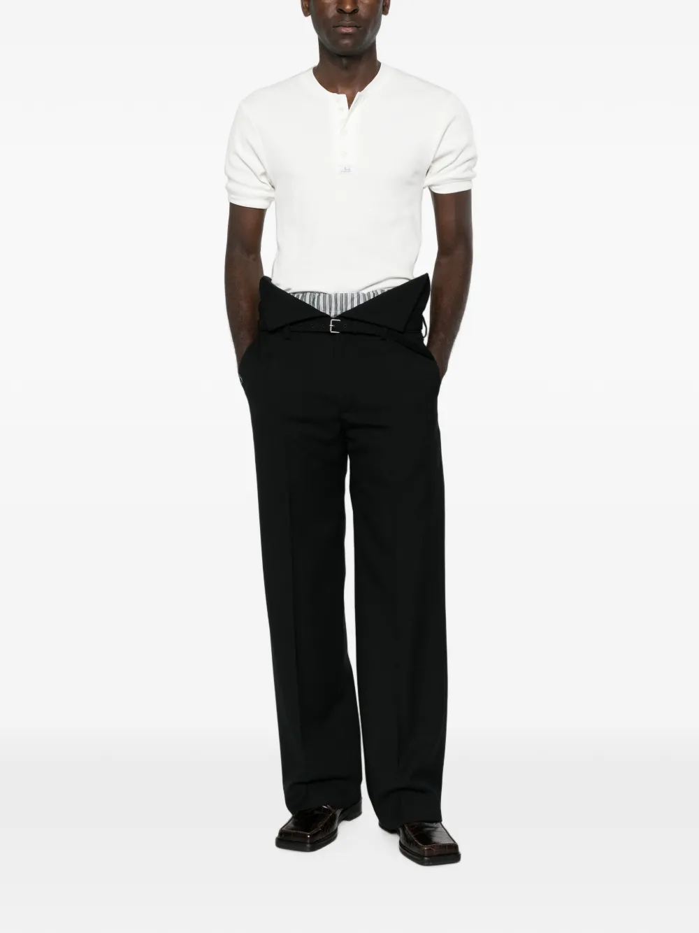 Magliano Nudo Serafino button-up T-shirt Wit