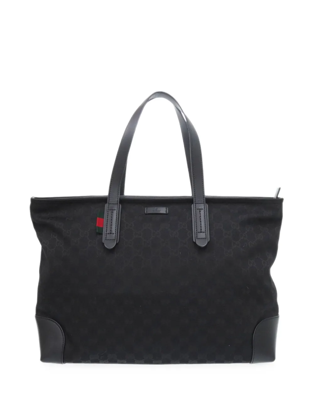 Gucci Pre-Owned 2000-2015 GG Canvas Web tote bag - Nero