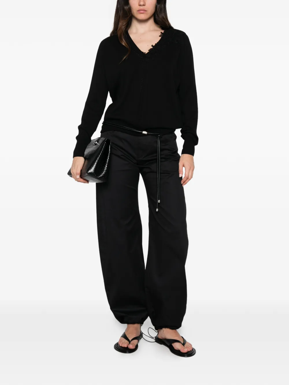 Ermanno Scervino Trui met V-hals Zwart