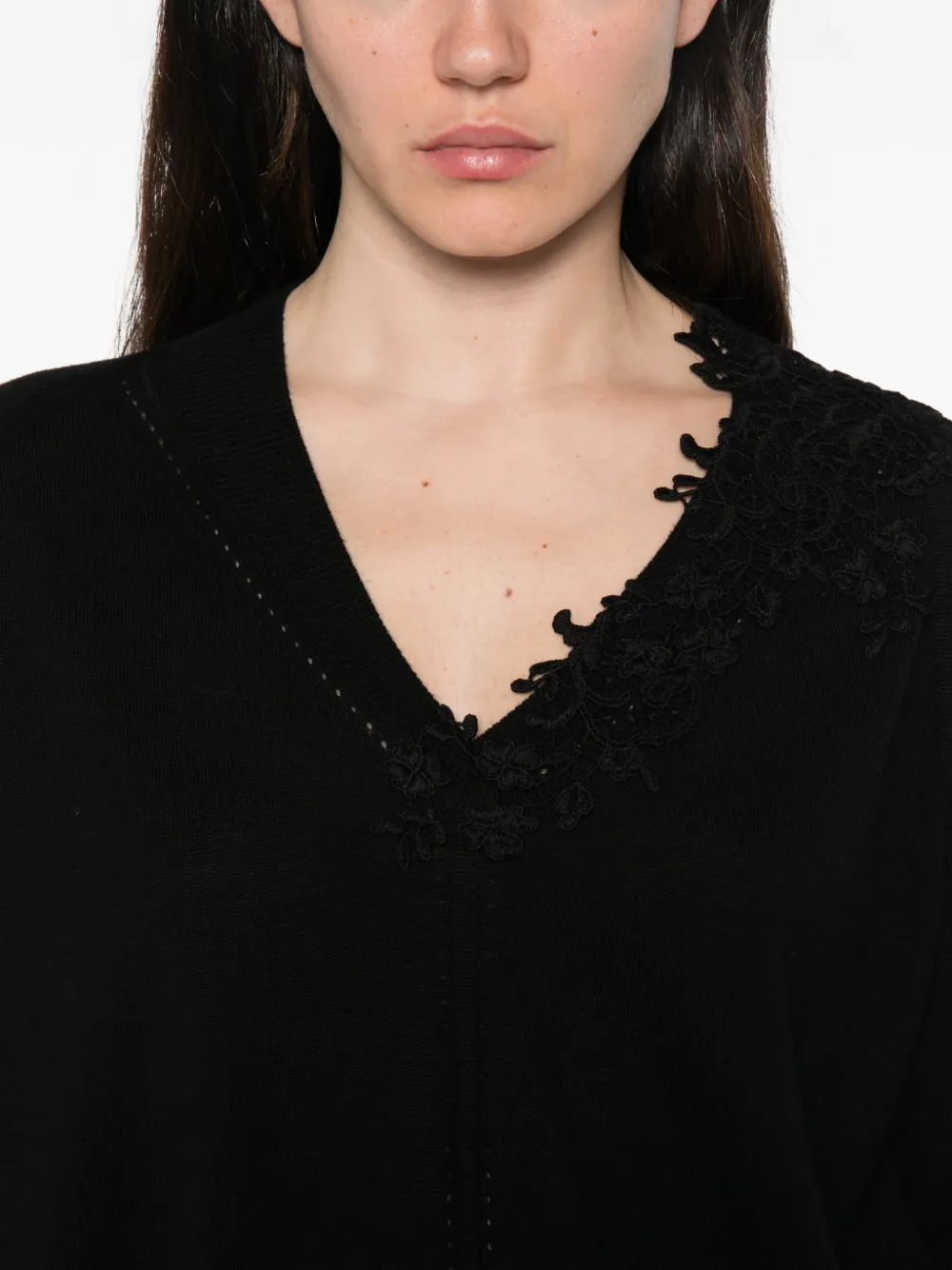 Ermanno Scervino Trui met V-hals Zwart