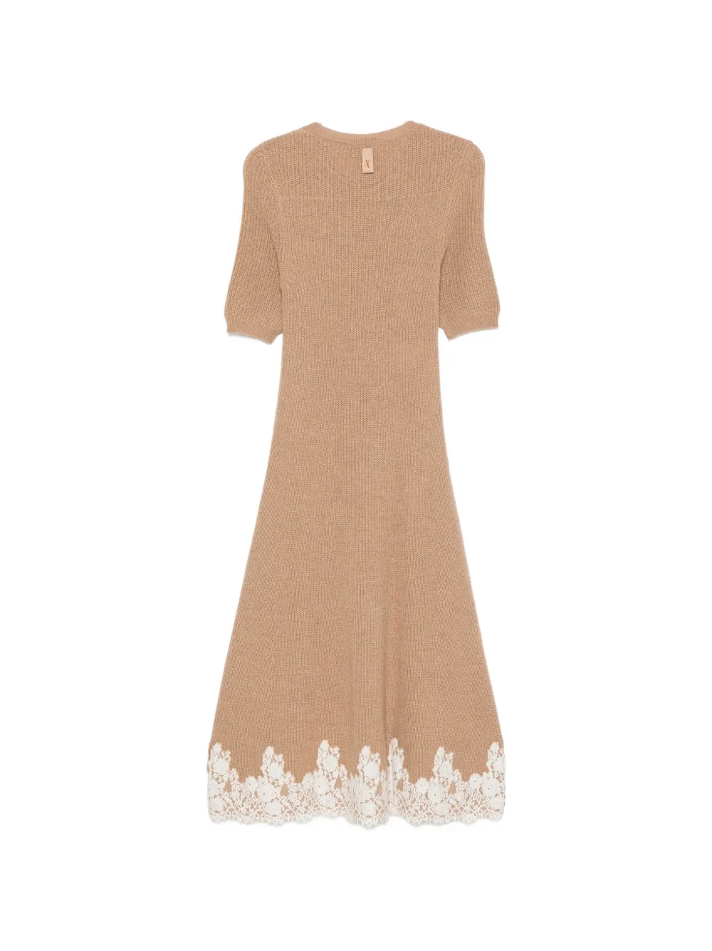 Alberta Ferretti Mini-jurk met kant Beige