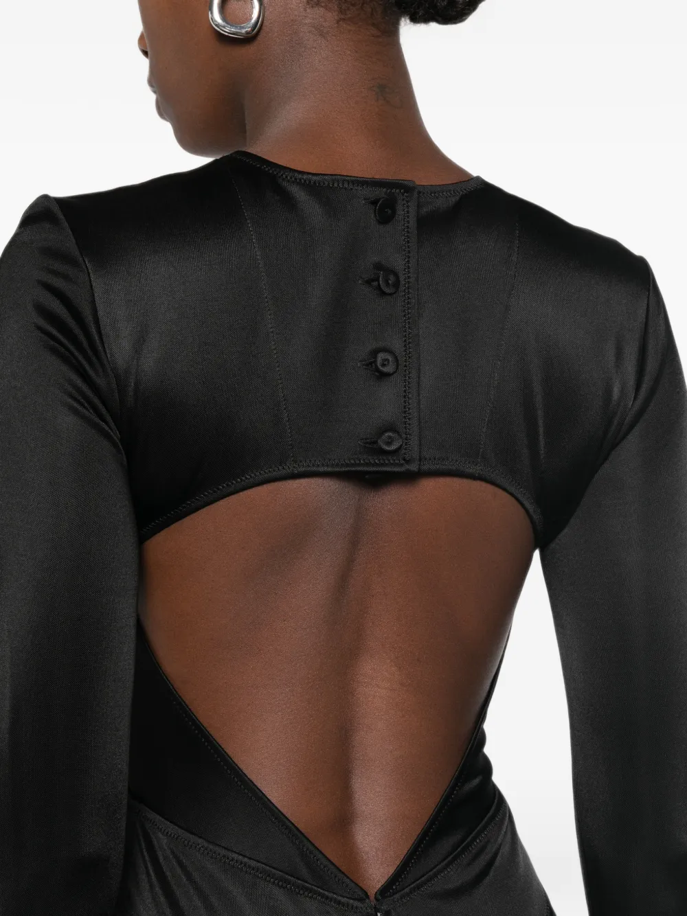 Co Cut-out Backless Maxi Dress in Black, view 5