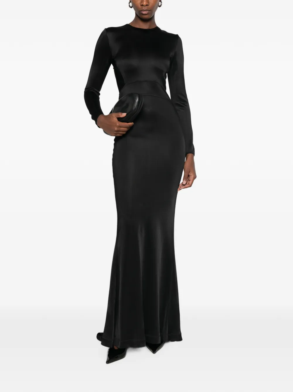 Co Cut-out Backless Maxi Dress in Black, view 2