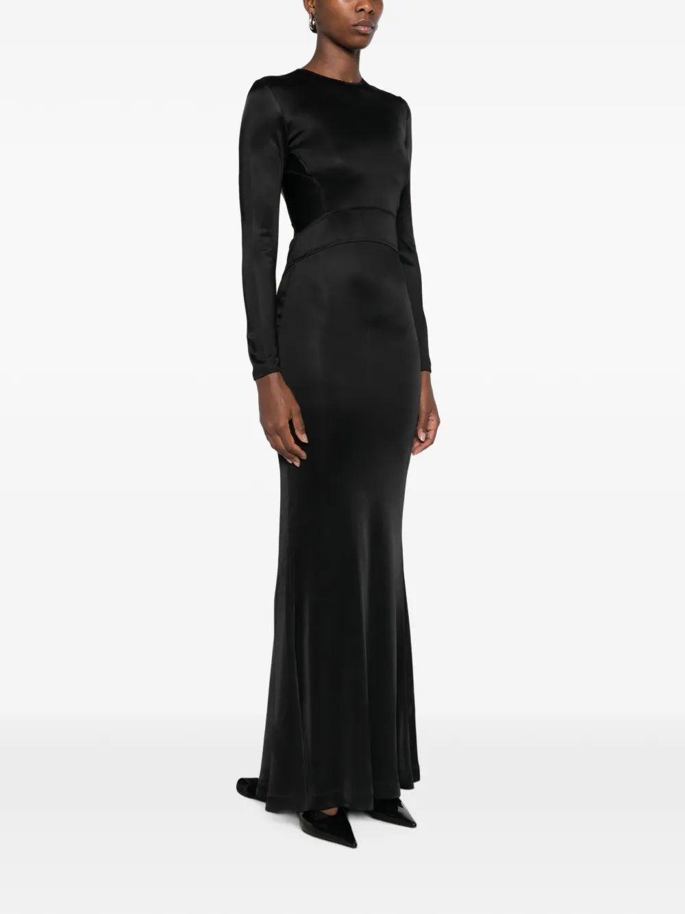 Co Cut-out Backless Maxi Dress in Black, view 3