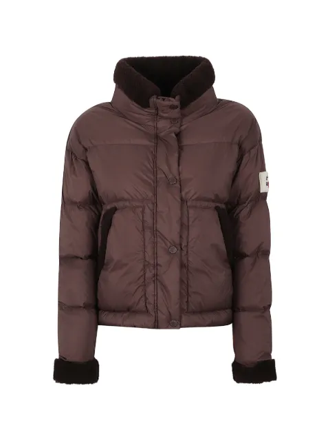 AFTER LABEL Ande quilted shearling-trim jacket