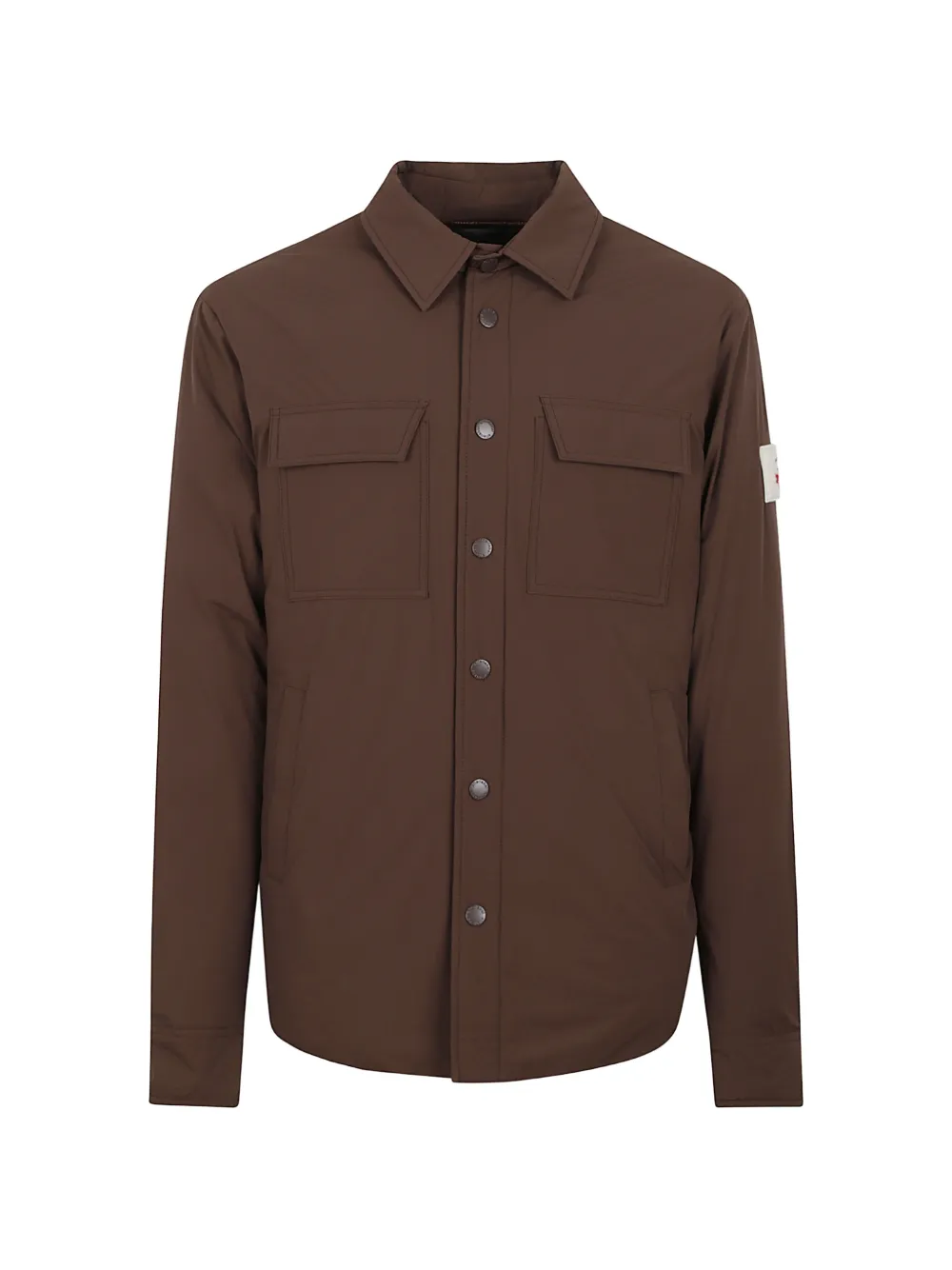 After Label Bellunon Logo-patch Button-down Jacket In 브라운