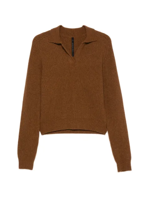 Petar Petrov Safe Mode ribbed-knit polo sweater
