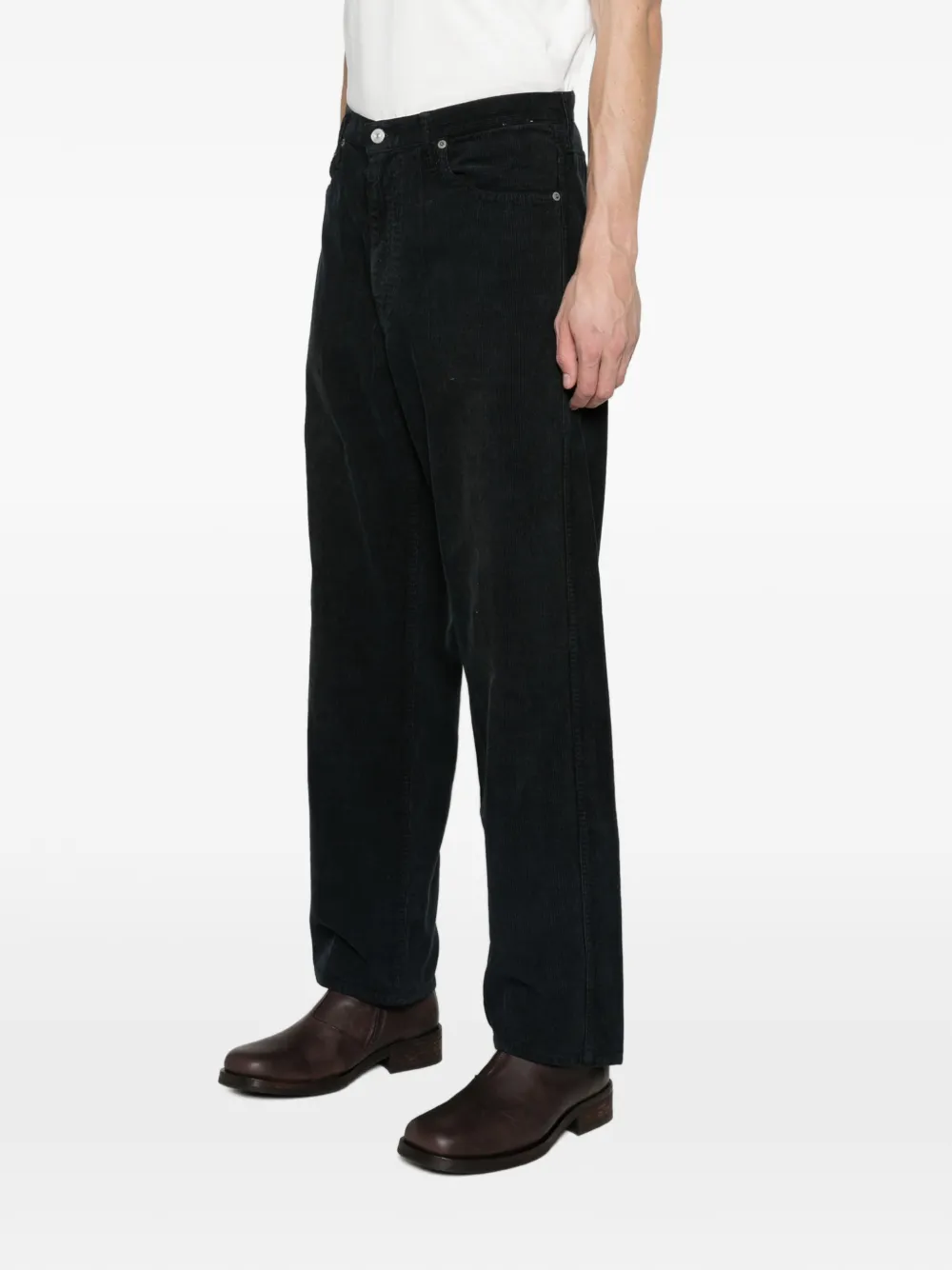 visvim Fluxus 03 corduroy trousers Zwart