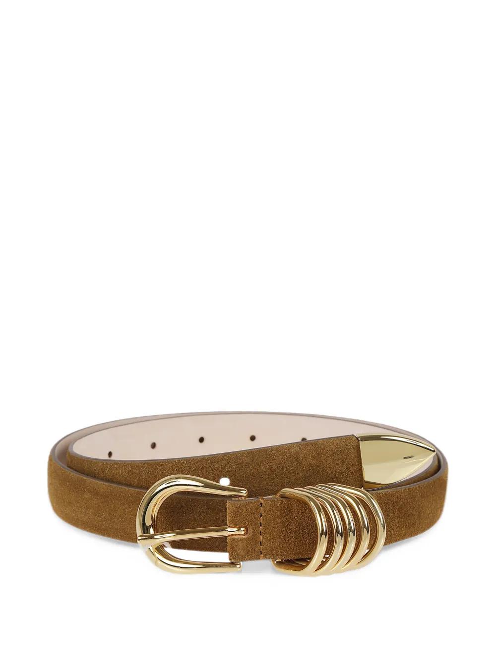 AFTER LABEL Holly suede multi-loop belt - Brown