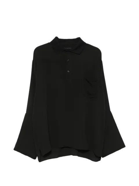ALAINPAUL polo de manga acampanada