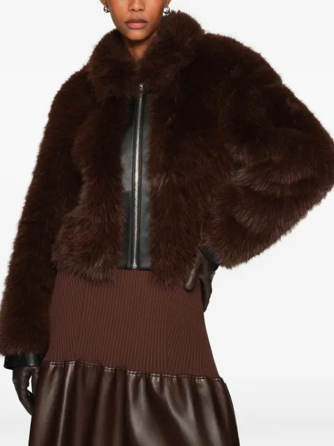 Et Ochs faux-fur panelled coat