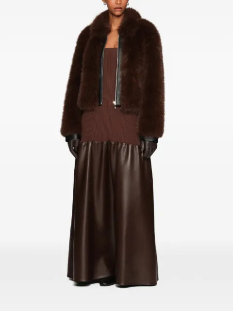 Et Ochs faux-fur panelled coat