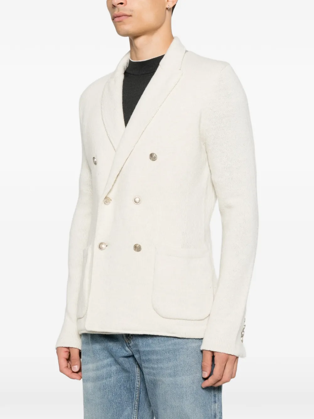 Eleventy Jack met dubbele rij knopen Beige