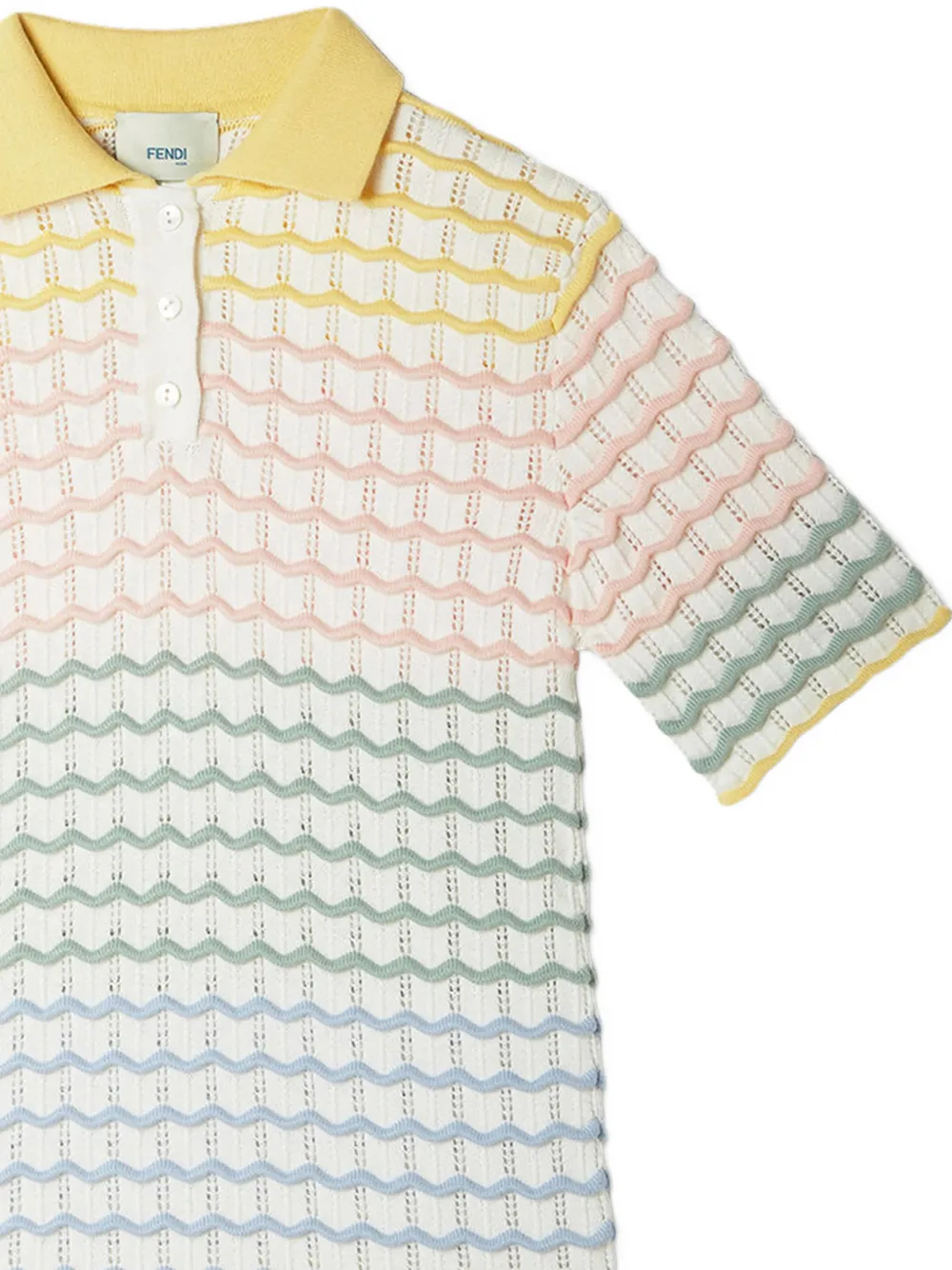 Fendi Kids Gebreide jurk met polokraag Wit