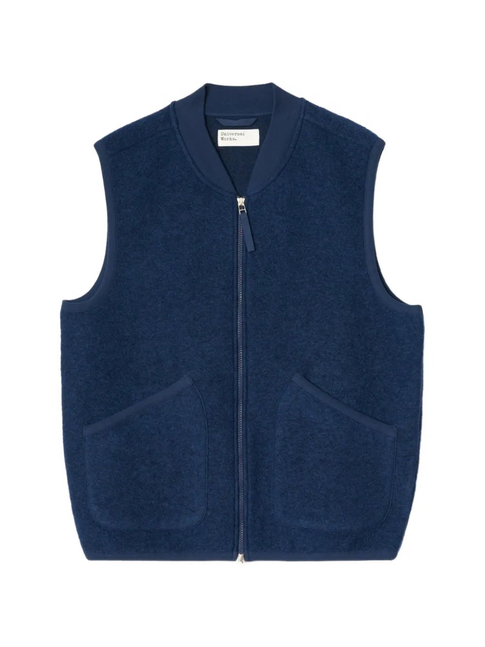Universal Works zip-up waistcoat - Blau