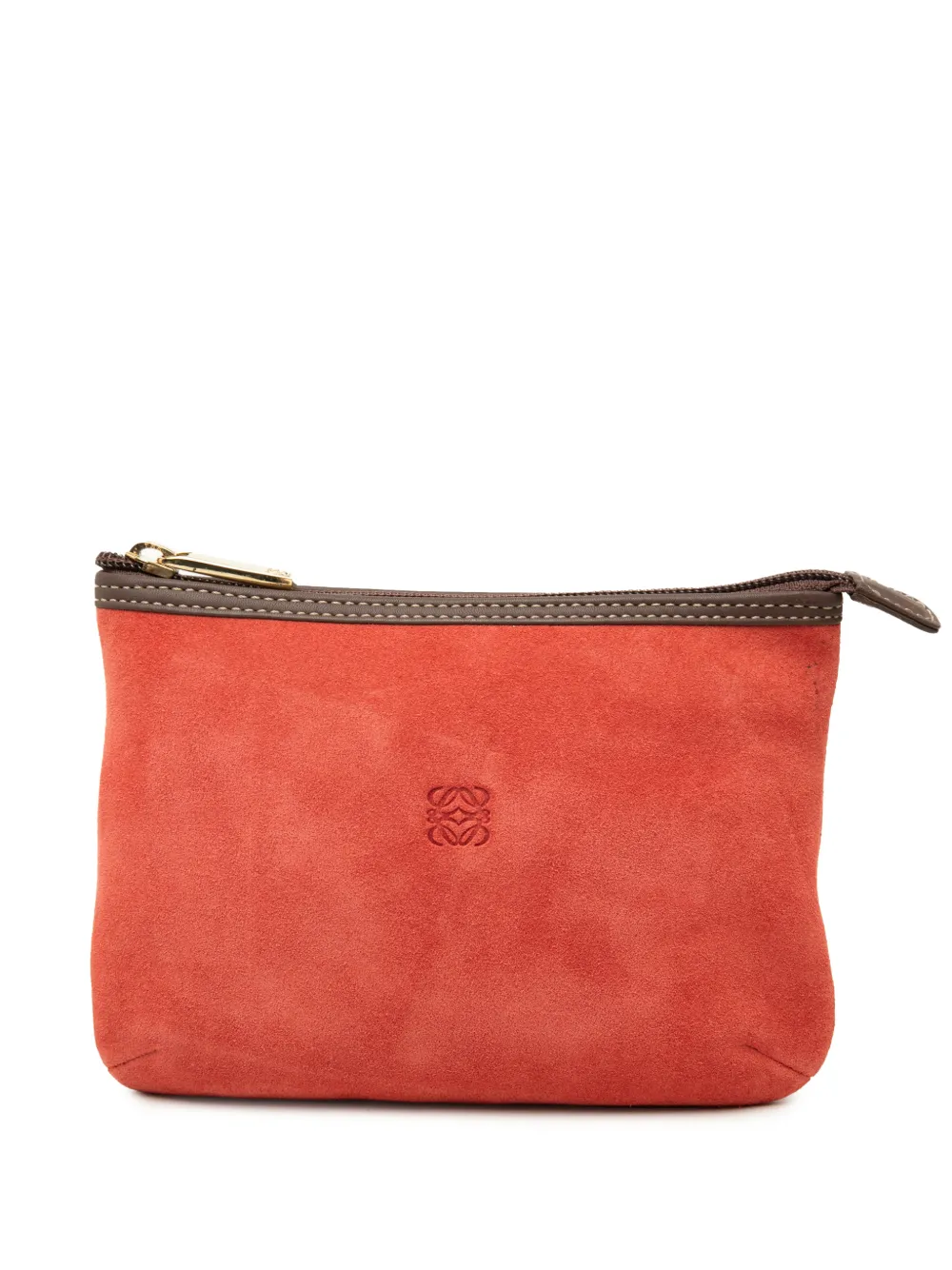 Loewe Pre-Owned 2002-2026 Anagram Clutch aus Wildleder - Rosa