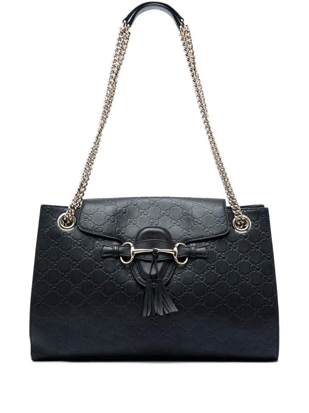 Gucci Pre-Owned 2016-2026 Large Guccissima Emily shoulder bag - Nero