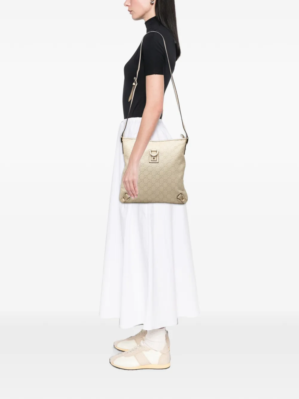 Gucci Pre-Owned 2000-2013 Guccissima Abby D Ring crossbodytas Bruin
