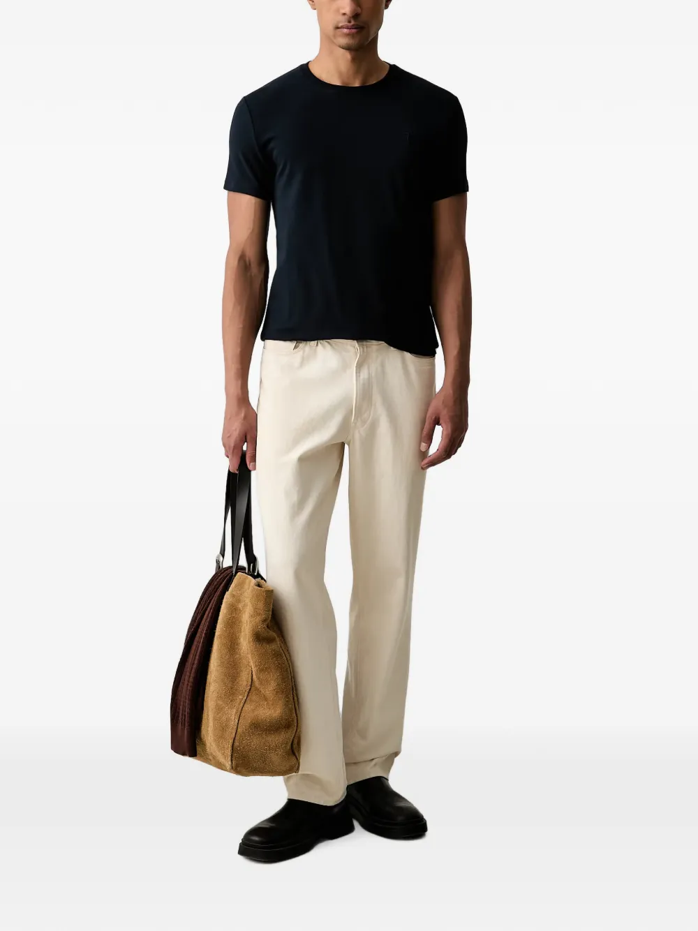 Trussardi T-shirt met geborduurd logo Zwart