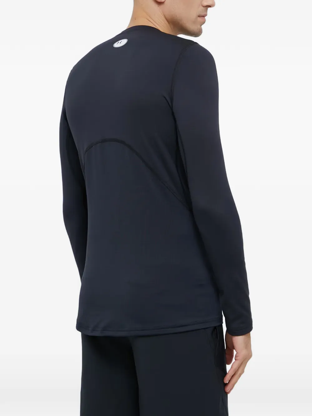 Under Armour ColdGear compressie T-shirt met lange mouwen en logoprint Zwart